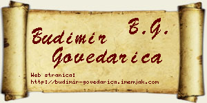 Budimir Govedarica vizit kartica